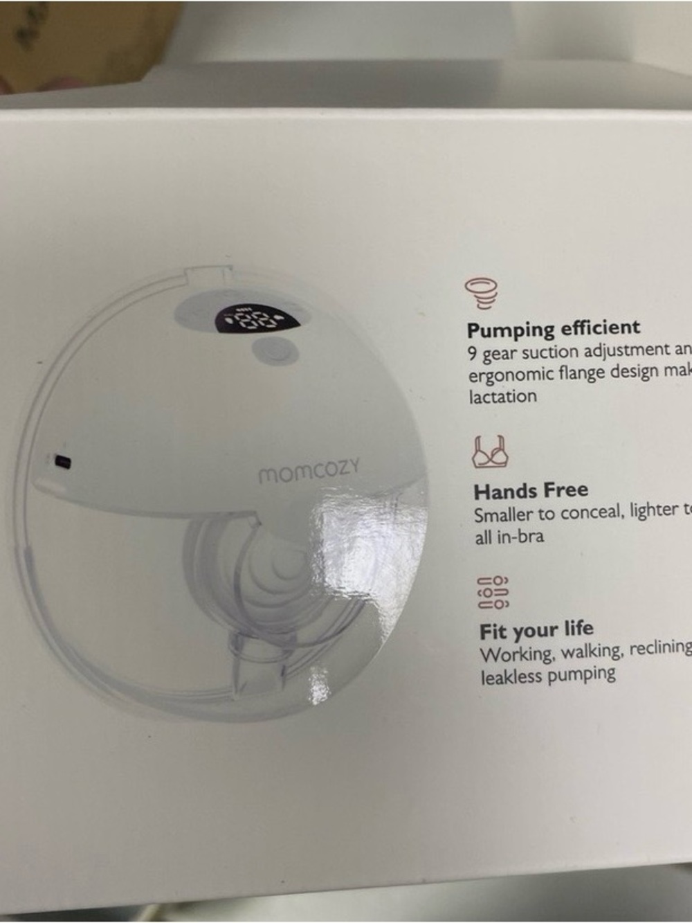 momcozy M5 Breast Pump in White with Rose Accent - Picture 6 of 6